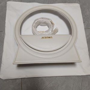 Jacquemus White Circle purse